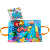 A colorful Montessori fishing game featuring stacking cups and fish for toddlers.