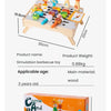 A wooden BBQ playset toy for kids featuring food items and a matching game.