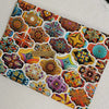 A colorful fabric featuring intricate bohemian mandala patterns for sewing and DIY crafts.