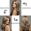 Demonstration of invisible seamless clip-in hair pieces for right, left, and behind sides.