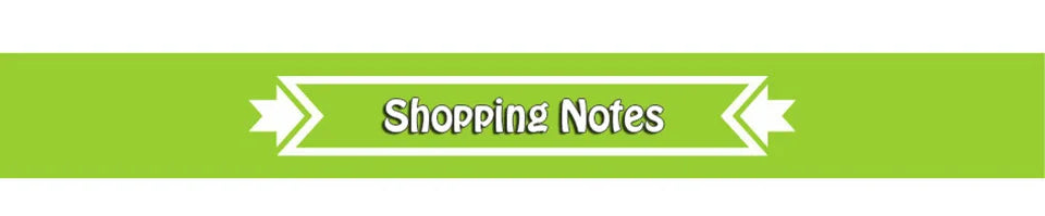A horizontal green banner with white text that reads Shopping Notes