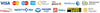 A row of various payment logos including Visa, Mastercard, Maestro, Qiwi Wallet, Yandex Money, WebMoney, and others.