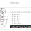 Diagram showing various necklace lengths and their corresponding wearing effects for reference.