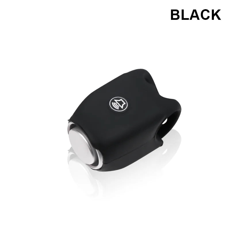 Sonnette de vélo électrique noire et puissante avec coque en silicone imperméable