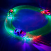 Glowing magnetic race track set featuring ramps and bridges with multiple illuminated cars.