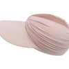 A light pink UV-protective beach hat with a gathered, breathable hollow top.