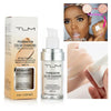 A bottle of TLM foundation color changing and adjusting naked with a white applicator and packaging.