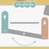 Illustration demonstrating the lever principle using a wooden bar and a hammer to lift a peg.