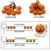 String lights featuring orange pumpkin lanterns with 10 or 20 LEDs.