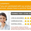 A woman in a white coat smiles while wearing a headset, with text encouraging positive feedback.