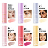 Sechs Lakerain-Balsamsticks für verschiedene Hautbedürfnisse: Augen-, Aqua- und Highlighter-Balsam.