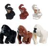 A collection of 11 animal building blocks featuring figures like a monkey, elephant, and gorilla.