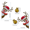Christmas reflective magnetic decorative stickers featuring reindeer heads with antlers and Santa hats