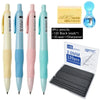 A set of 4 pencils, including a yellow, blue, pink, and teal pencil, with 120 black leads and an eraser.