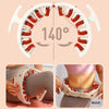 Full body massage roller with detachable handles shown for thigh and waist massage applications.