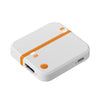 Valkoinen USB-C-langaton HDMI-lähetin- ja vastaanotinsarja oransseilla korostuksilla.