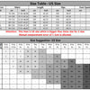 Size table showing measurements for US sizes of men's cotton linen casual jogger pants.