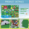 A felt story board set featuring various zoo animals and farm elements for interactive learning.