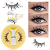 A set of magnetic eyelash extensions and a precision tweezer for applying false lashes.
