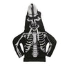 Housse de levier de vitesse style hoodie noir avec motif crâne