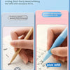 A comparison showing how children can't grasp the strength of writing with an ordinary pencil versus a 2mm refill mechanical 