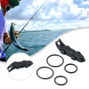 Black magnetic bait hanger with non-slip rubber pads for fishing rods and lines