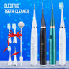Un set de limpiadores dentales eléctricos que incluye un cepillo de dientes y un limpiador dental en varios colores.