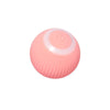 A pink, spherical interactive automatic rolling cat toy ball with a light feature.