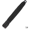 Black gradient pre-braided ponytail extension with an elastic band