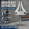 A silver drill-driven tool used for fast pipe removal and extraction.