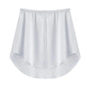 White adjustable shirt extender with an elastic waistband