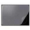 A gray silicone stove protector mat designed for induction and glass-top cooktops.
