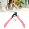 A pair of pink wire looping pliers used for jewelry making