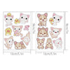 Diamond painting sticker kit featuring cute animal characters like cats and dogs on a white background
