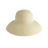 A beige wide brim straw sun hat for women.