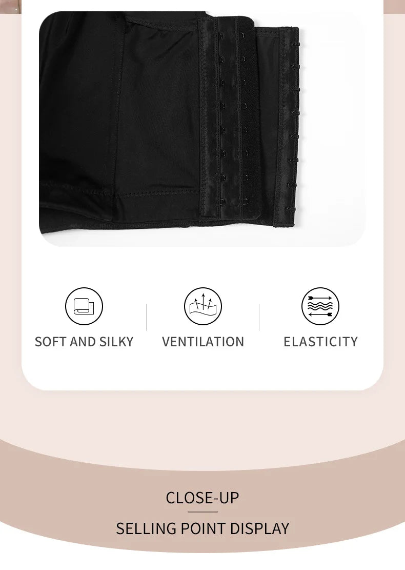 Soutien-gorge push-up noir à couverture totale, dos lissant et tissu doux et soyeux.