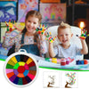 A children's finger painting kit featuring colorful paint and an educational activity book with nature designs.