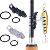 Magnetic bait hanger with a non-slip rubber pad for fishing rods and hooks
