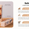 A set of solid wood safari animal puzzles including lion, tiger, and elephant figures.