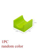 A single lime green marble run building block piece with dimensions 1.9cm by 3.2cm.