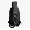 Bolso bandolera antirrobo para hombre, con correa y puerto de carga USB.