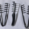 A set of black volumizing wide-tooth styling combs for men with a seam covering design.