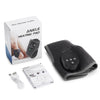 Box and usage of an ankle heating pad for muscle relief.