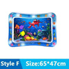 Alfombra de juego interactiva de plástico azul para gatos con diseño de peces