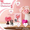Pink 3D pop-up love tree card featuring a couple silhouette design for a special message.
