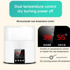 A white electronic device for dual temperature control dry burning power off with a digital display showing 38°C and 55°C.