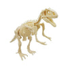 Kit de ensamblaje de esqueleto de dinosaurio blanco que muestra el modelo fósil.