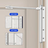 Stainless steel automatic door closer with an invisible spring mechanism mounted on a door frame.