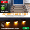 Automatic outdoor deck lights turn on automatically at dusk and off at dawn.