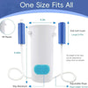White sock aid with blue foam and rope for easy sock application